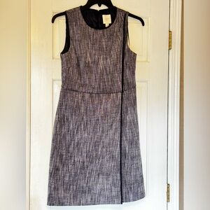 J. Crew Navy Textured Midi Dress
